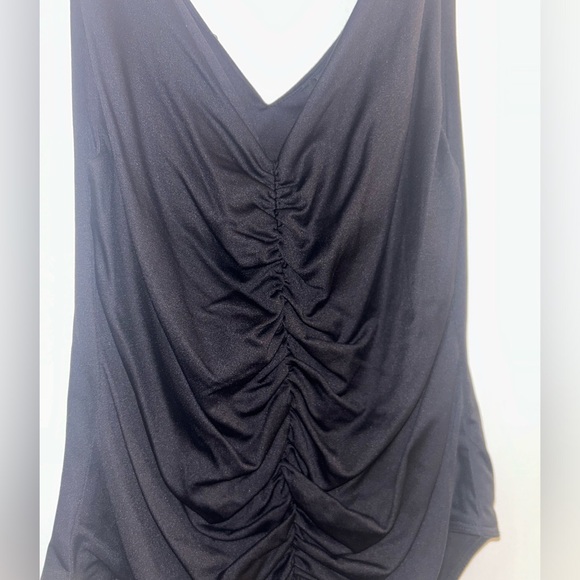 Black Ruched Forever 21 Bodysuit - Picture 3 of 5